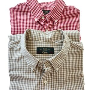 Orvis Vintage Button Down Long Sleeve Gingham Checkered plaid Shirts Men's XL